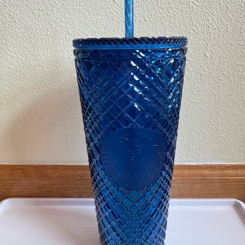 Starbucks Blue Tumbler with Straw